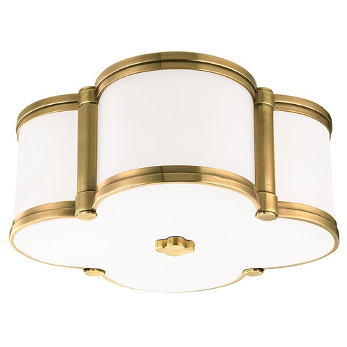 Chandler 2-Light Flush Mount in Aged Brass by Hudson Valley Lighting
