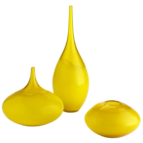 Moonbeam Yellow Vase by Cyan Design
