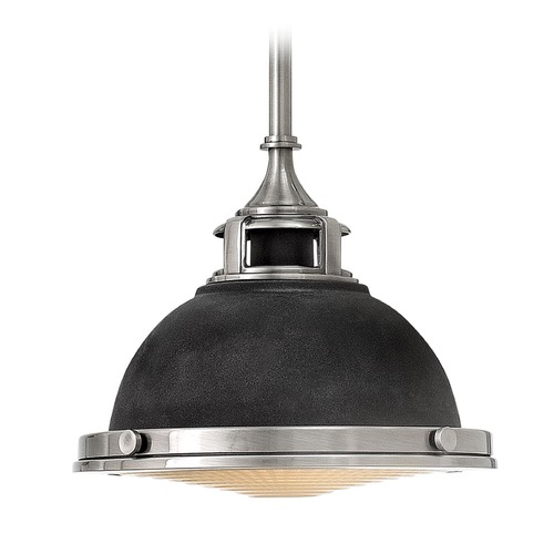Amelia 11.50-Inch Pendant in Aged Zinc by Hinkley Lighting
