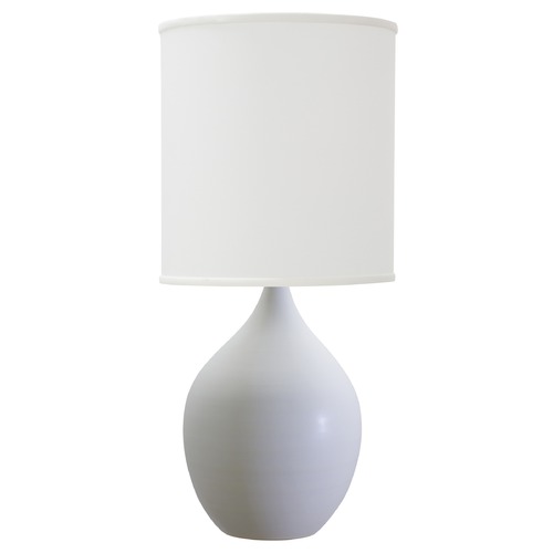 Scatchard Stoneware White Matte Table Lamp by House of Troy Lighting