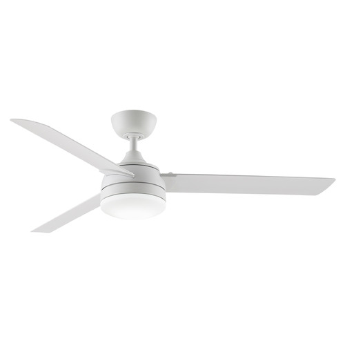 Fanimation Fans Xeno Wet Matte White LED Ceiling Fan with Light