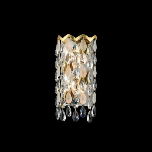 Caretta 8-Inch ADA Wall Sconce in Antique Brass by Allegri Crystal