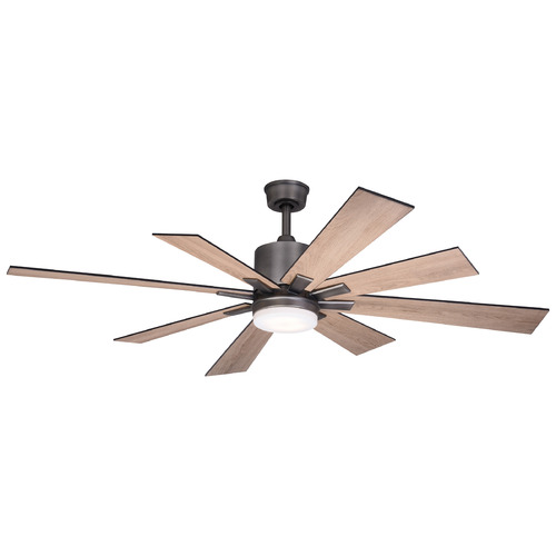 Vaxcel Lighting Crawford Dark Nickel LED Ceiling Fan with Light