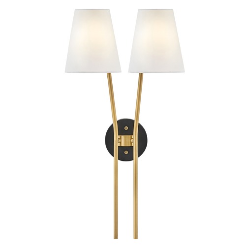 Hinkley Aston 2-Light Sconce in Heritage Brass & Black by Hinkley Lighting 37382HB