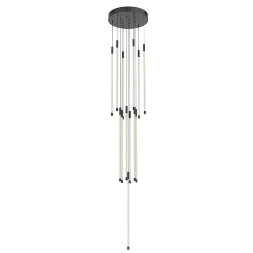 Motif 13-Inch Wide LED Multi-Port Pendant in Black by Kuzco Lighting