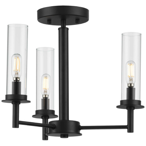 Progress Lighting Progress Lighting Kellwyn Matte Black Semi-Flushmount Light P400250-031