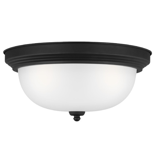 Generation Lighting Geary 14.50-Inch LED Flush Mount in Black by Generation Lighting 77065EN3-112