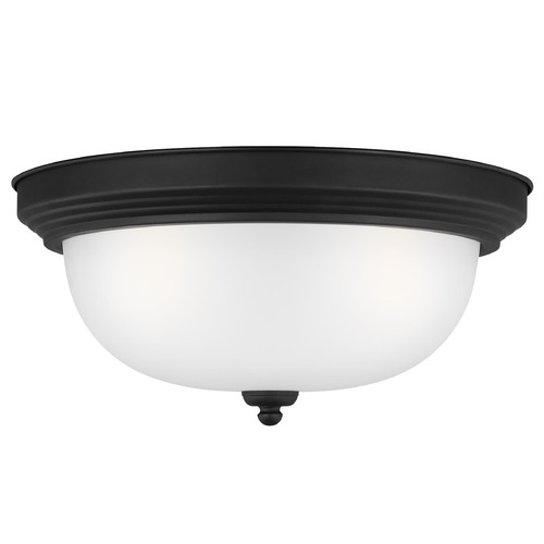 Geary 14.50-Inch LED Flush Mount in Black by Generation Lighting
