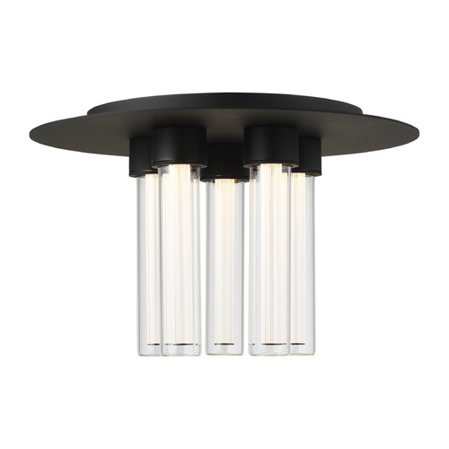 Sean Lavin Kola 13-Inch LED Flush Mount in Black by Visual Comfort Modern