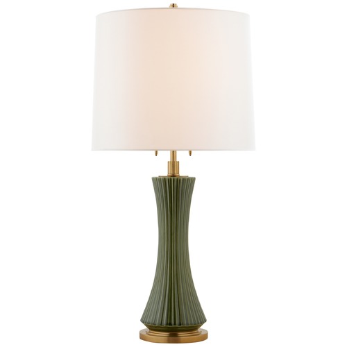 Visual Comfort Signature Collection Thomas OBrien Elena Table Lamp in Emerald Green by Visual Comfort Signature TOB3655EMGL
