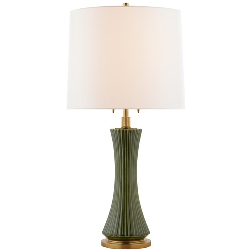 Thomas OBrien Elena Table Lamp in Emerald Green by Visual Comfort Signature