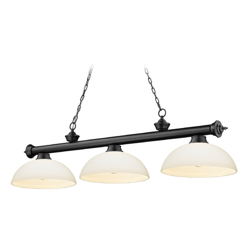 Z-Lite Cordon Matte Black Billiard Light by Z-Lite 2306-3MB-DMO14