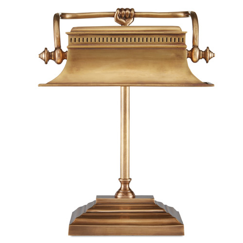 Currey and Company Malvasia Vintage Brass Desk Lamp