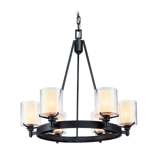 Arcadia 27-Inch Chandelier in French Iron by Troy Lighting