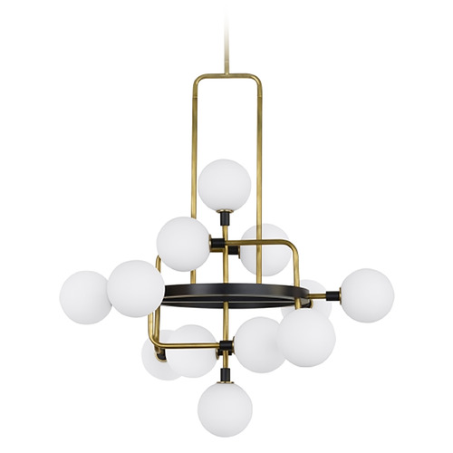 Sean Lavin Viaggio Chandelier in Brass & Black by Visual Comfort Modern