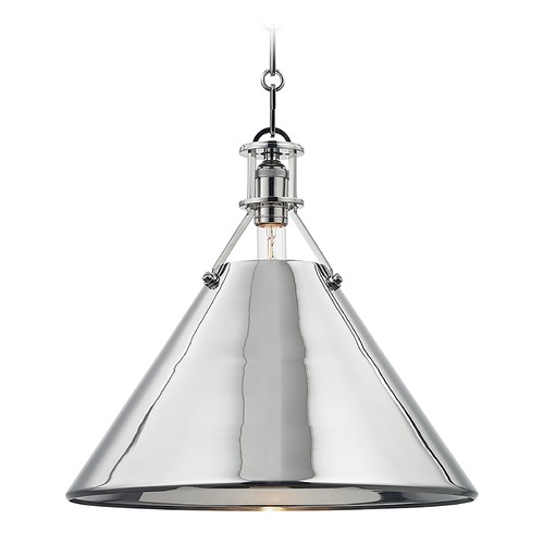 Metal No. 2 Pendant in Polished Nickel by Hudson Valley Lighting