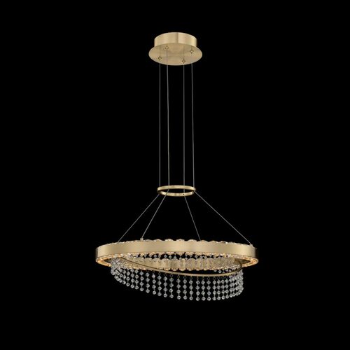 Saturno 20-Inch LED Pendant in Brushed Brass by Allegri Crystal
