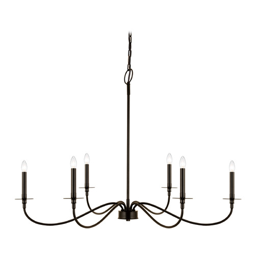 Arrington Matte Black Chandelier by Z-Lite