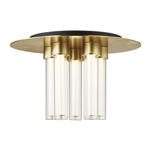 Visual Comfort Modern Collection Sean Lavin Kola 13-Inch LED Flush Mount in Brass by Visual Comfort Modern 700FMKLA13NB-LED927