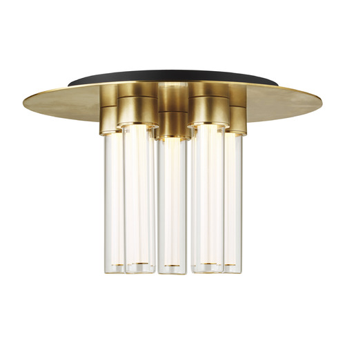 Sean Lavin Kola 13-Inch LED Flush Mount in Brass by Visual Comfort Modern