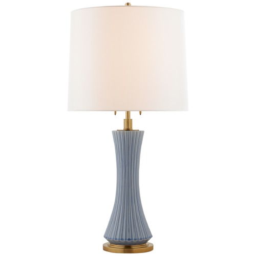 Visual Comfort Signature Collection Thomas OBrien Elena Table Lamp in Polar Blue by Visual Comfort Signature TOB3655PBCL