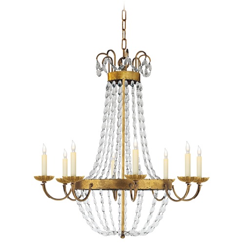 Visual Comfort Signature Collection E.F. Chapman Paris Flea Market Chandelier in Gilded by Visual Comfort Signature CHC1408GISG