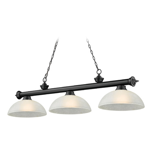 Z-Lite Cordon Matte Black Billiard Light by Z-Lite 2306-3MB-DWL14