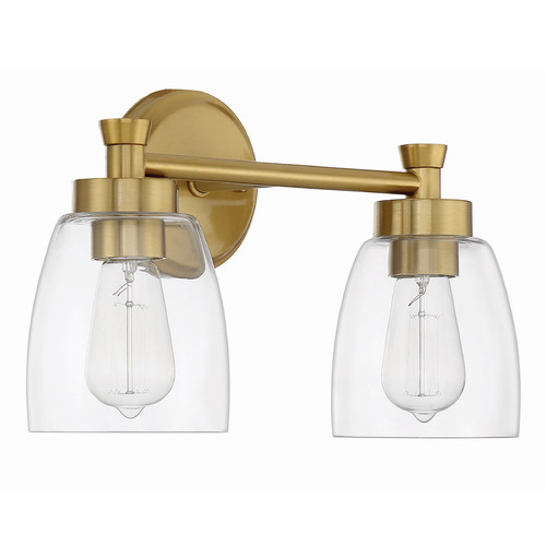Craftmade Lighting Henning Satin Brass Bathroom Light by Craftmade Lighting 12716SB2