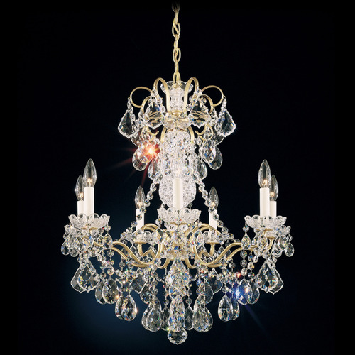 Schonbek Worldwide Lighting New Orleans French Gold Crystal Chandelier