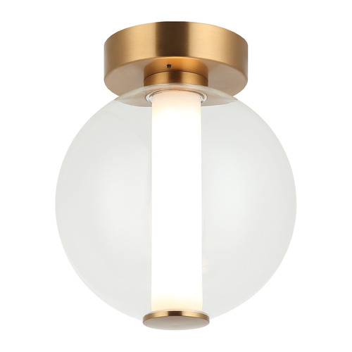 Matteo Lighting Belange Aged Gold Brass LED Flush Mount by Matteo Lighting WX69611AGCL