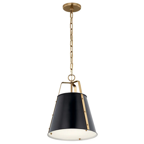 Etcher 13-Inch Pendant in Black & Champagne Bronze by Kichler Lighting