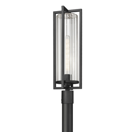 Z-Lite Aura Black Post Light