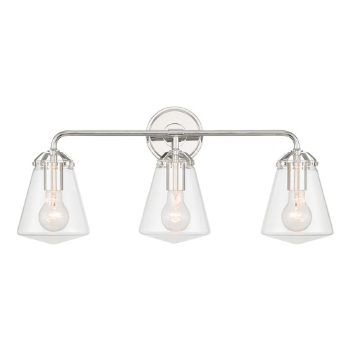 Crystorama Lighting Voss 3-Light Vanity Light in Polished Nickel by Crystorama Lighting VSS-7013-PN