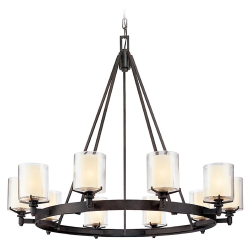 Arcadia 39.75-Inch Chandelier in French Iron by Troy Lighting