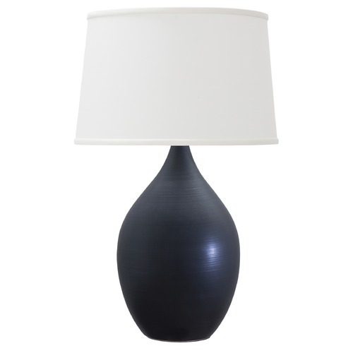 House of Troy Lighting House of Troy Scatchard Black Matte Table Lamp with Empire Shade GS302-BM