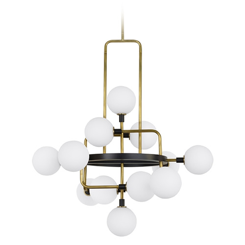 Visual Comfort Modern Collection Sean Lavin Viaggio LED Chandelier in Brass & Black by Visual Comfort Modern 700VGOOR-LED930