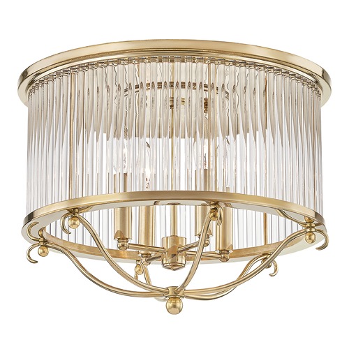 Hudson Valley Lighting Glass No. 1 Aged Brass Flush Mount by Hudson Valley Lighting MDS201-AGB