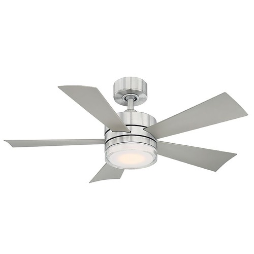 Modern Forms by WAC Lighting Modern Forms Stainless Steel 42-Inch LED Smart Ceiling Fan 2700K 1600LM FR-W1801-42L-27-SS