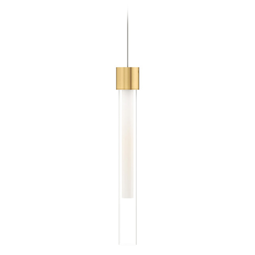 Mini Linger LED Freejack Pendant in Natural Brass by Visual Comfort Modern