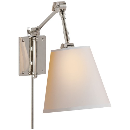 Visual Comfort Signature Collection Suzanne Kasler Graves Pivoting Sconce in Nickel by Visual Comfort Signature SK2115PNNP