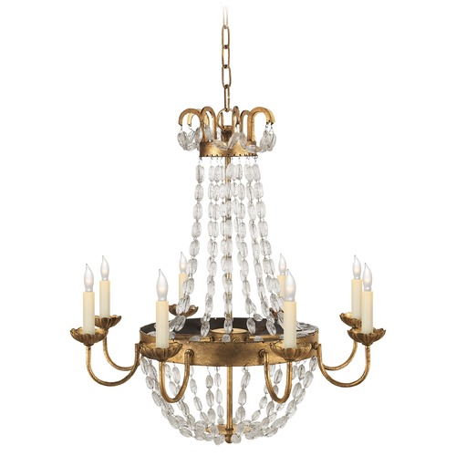 Visual Comfort Signature Collection E.F. Chapman Paris Flea Market Chandelier in Gilded by Visual Comfort Signature CHC1426GISG