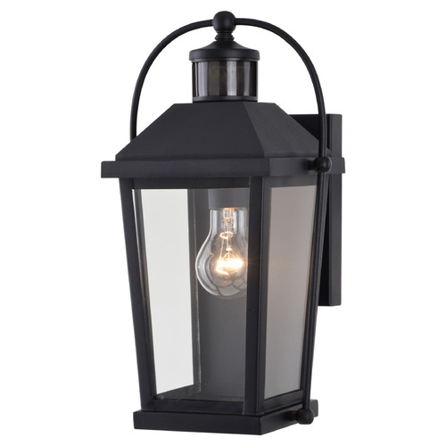 Vaxcel Lighting Lexington Textured Black Outdoor Wall Light