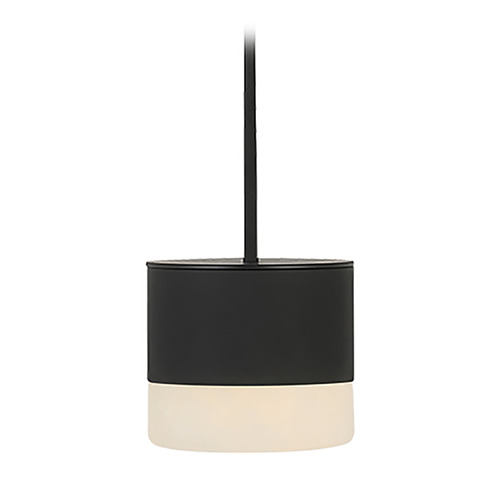 Gable Alabaster Pendant in Nightshade Black by Visual Comfort Modern