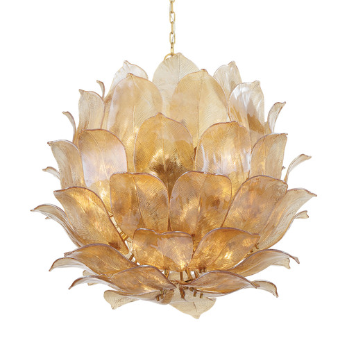 Metropolitan Lighting Orchid 24-Light Pendant in Legacy Brass by Metropolitan Lighting N2219-A-732