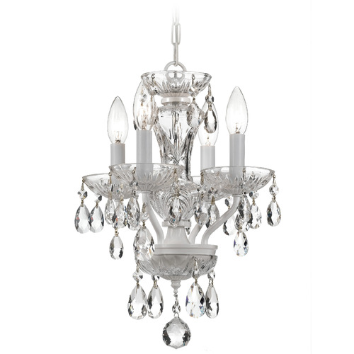 Crystorama Lighting Traditional Crystal Wet White Crystal Chandelier