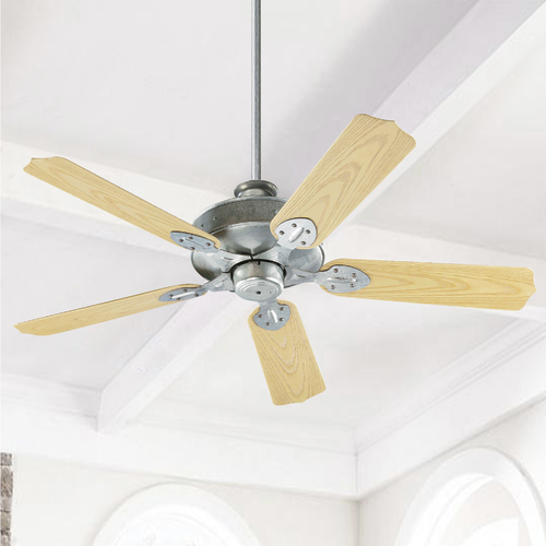 Quorum Lighting Hudson Galvanized Ceiling Fan Without Light by Quorum Lighting 137525-9