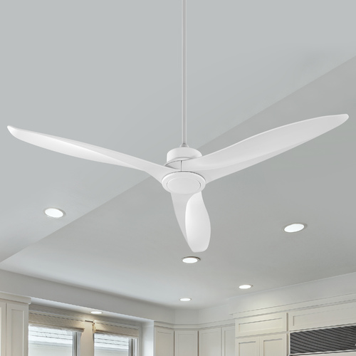 Kress Studio White Ceiling Fan Without Light by Quorum Lighting