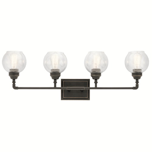 Kichler Lighting Seeded Glass Bathroom Light Bronze by Kichler Lighting 45593OZ