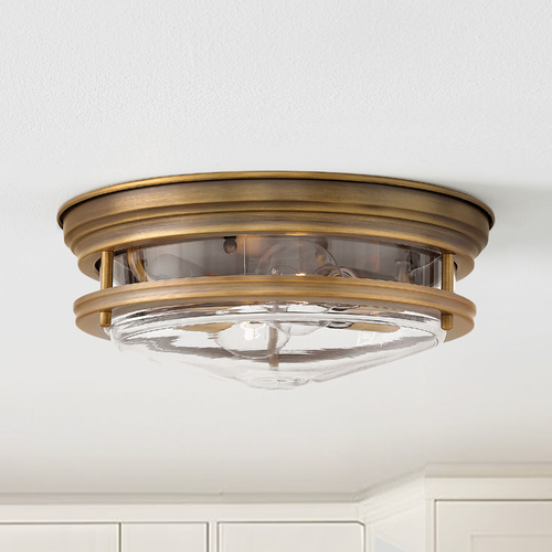 Hinkley Hadley 12-Inch Brushed Bronze Flush Mount by Hinkley Lighting 3302BR-CL