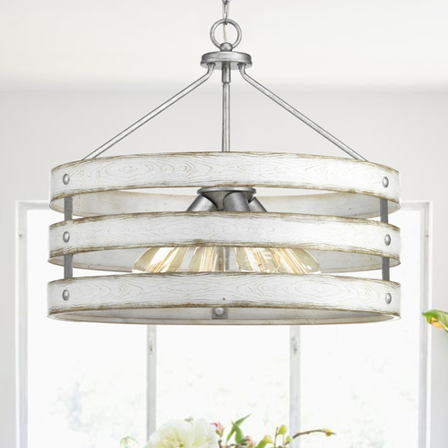 Gulliver Galvanized 4-Light Drum Pendant by Progress Lighting